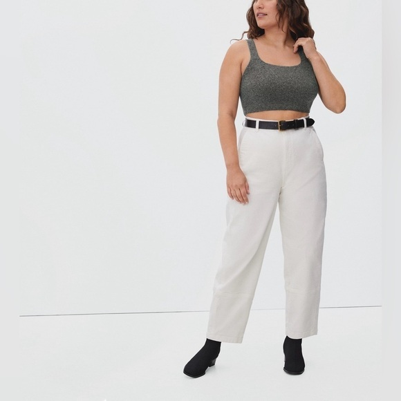 NWT Everlane The Cozy Stretch Tank in Heather Charcoal, Wool Blend, Super Soft S - Picture 1 of 15